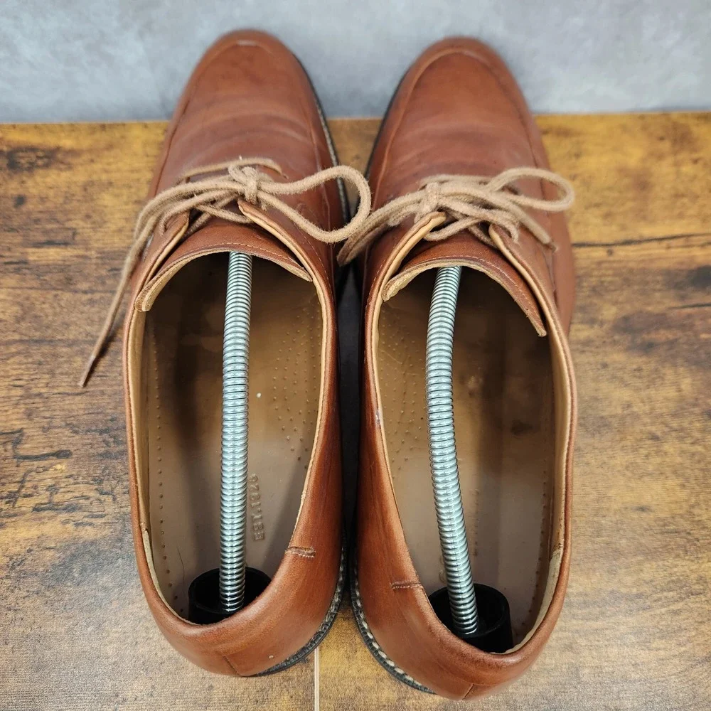 Cole Haan Warren Oxford Shoes Mens 11.5 M‎  Brown Leather Apron Toe Derby Shoes